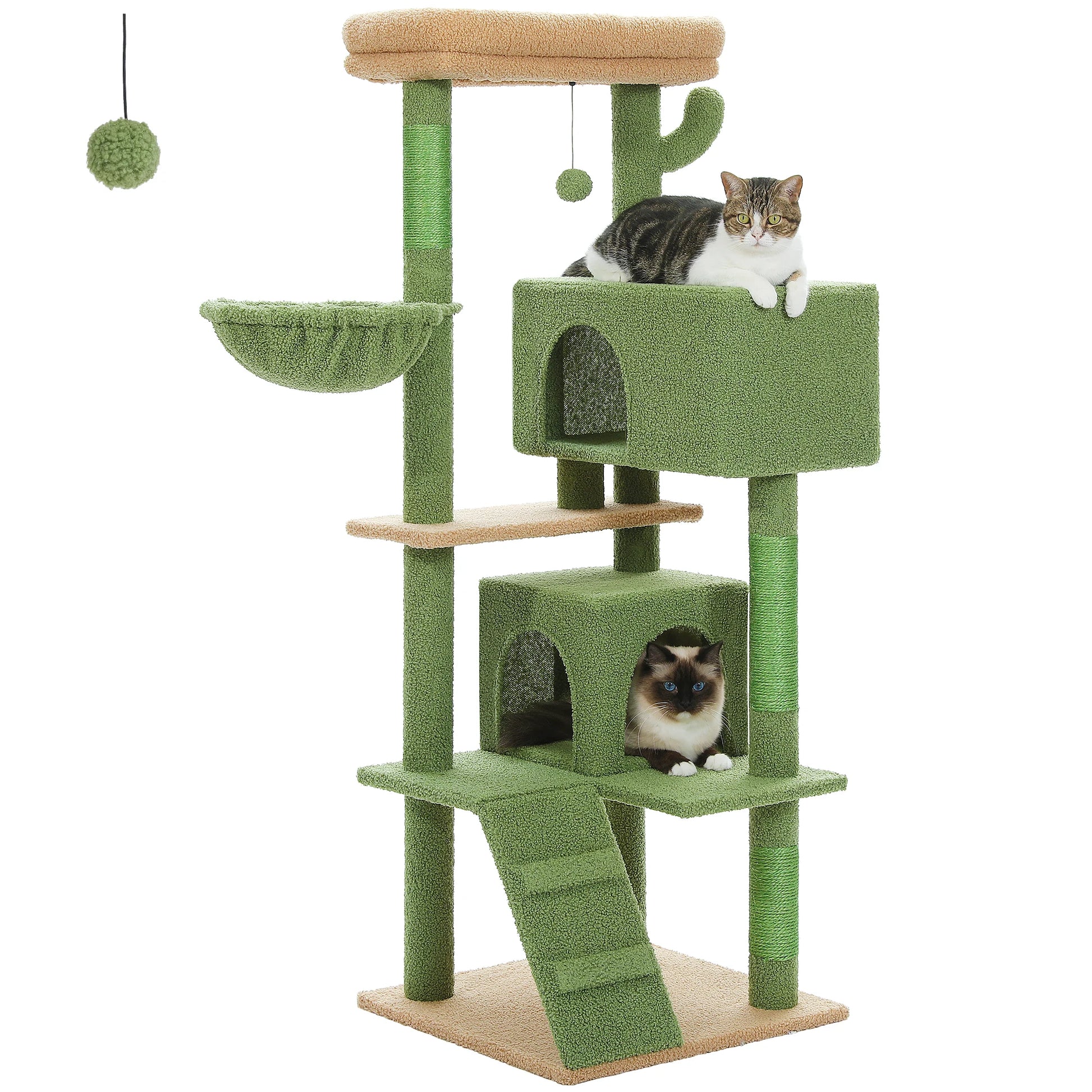 Luxe Krabpaal met Kattenhuis en Speelball